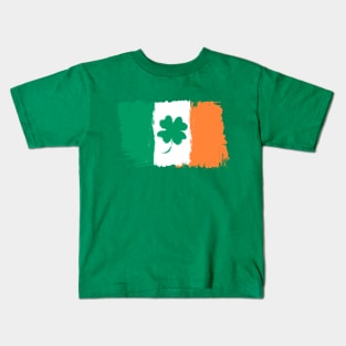 Irish flag and clover Kids T-Shirt